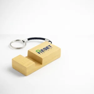 Bamboo Cellphone Stand Keychain